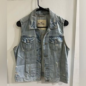 Hollister vintage denim vest size L